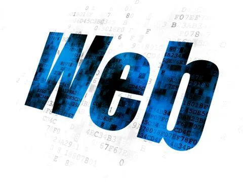 Web development concept: Web on Digital background Stock Illustration