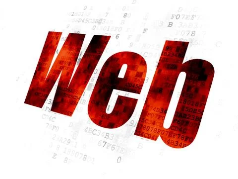 Web development concept: Web on Digital background Stock Illustration