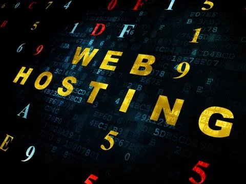 Web development concept: Web Hosting on Digital background Stock-Illustration