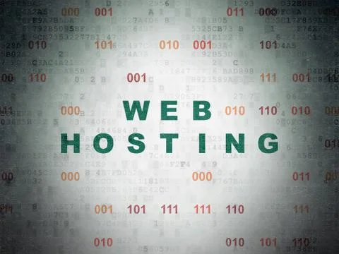 Web development concept: Web Hosting on Digital Paper background イラスト素材