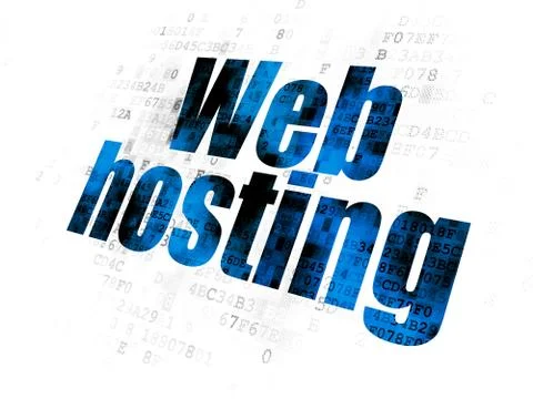 Web development concept: Web Hosting on Digital background Stock-Illustration
