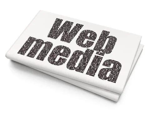 Web development concept: Web Media on Blank Newspaper background Stock-Illustration