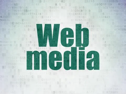 Web development concept: Web Media on Digital Data Paper background Stock Illustration