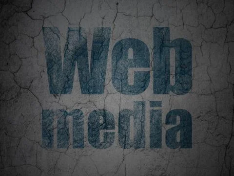 Web development concept: Web Media on grunge wall background Stockillustratie