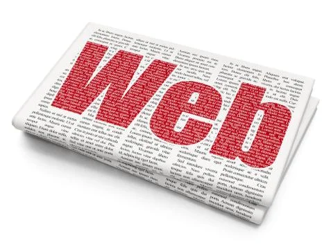 Web development concept: Web on Newspaper background Stock-Illustration