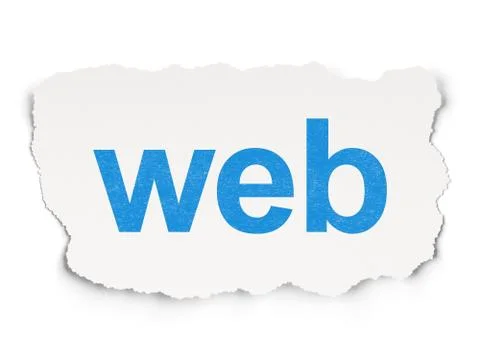 Web development concept: Web on Paper background 스톡 일러스트