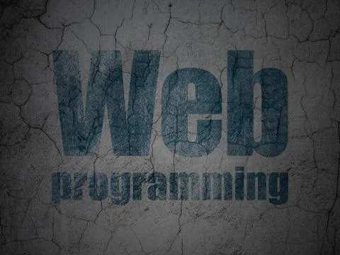 Web development concept: Web Programming on grunge wall background Illustrazione stock