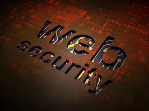 Web development concept: Web Security on digital screen background Stock Illustration