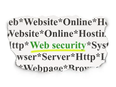 Web development concept: Web Security on Paper background Stock Illustration