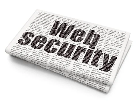 Web development concept: Web Security on Newspaper background Stock-Illustration