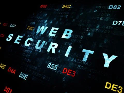 Web development concept: Web Security on Digital background Stock Illustration