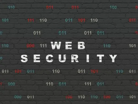 Web development concept: Web Security on wall background イラスト素材