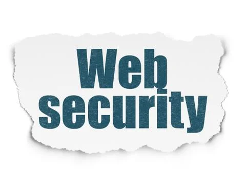 Web development concept: Web Security on Torn Paper background Stock Illustration