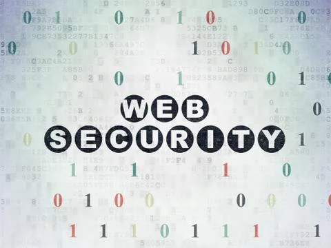 Web development concept: Web Security on Digital Data Paper background Stock Illustration