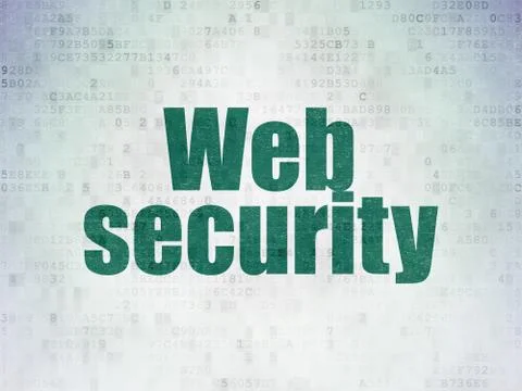 Web development concept: Web Security on Digital Data Paper background Stock-Illustration
