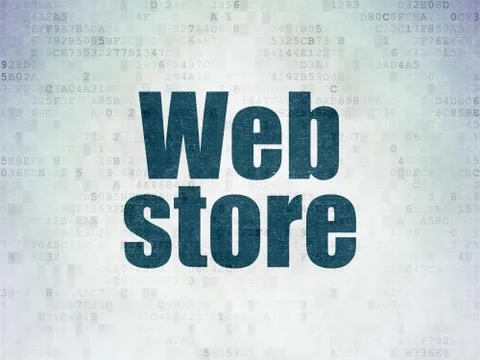 Web development concept: Web Store on Digital Paper background Stock Illustration