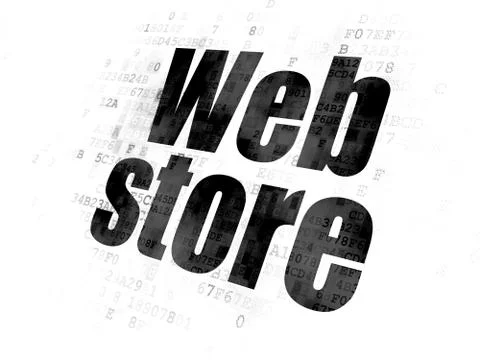 Web development concept: Web Store on Digital background Stock Illustration