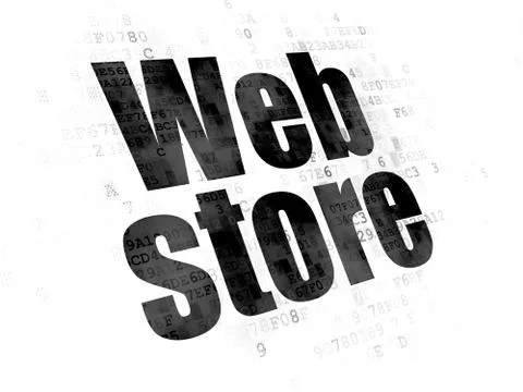 Web development concept: Web Store on Digital background イラスト素材
