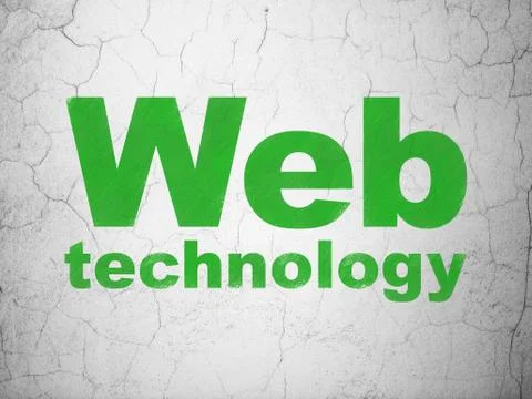 Web development concept: Web Technology on wall background Stock Illustration