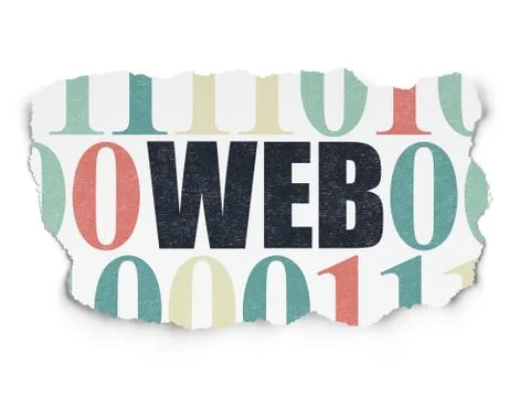 Web development concept: Web on Torn Paper background Stock-Illustration