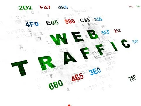 Web development concept: Web Traffic on Digital background Stock Illustration