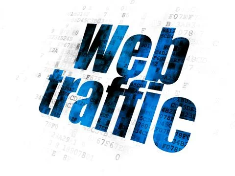 Web development concept: Web Traffic on Digital background Stock-Illustration