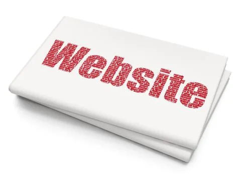 Web development concept: Website on Blank Newspaper background Ilustración de archivo