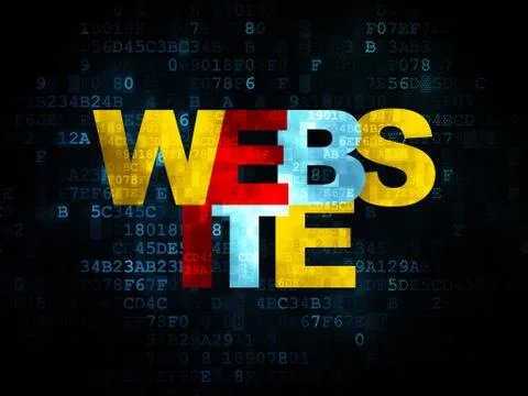 Web development concept: Website on Digital background Stock Illustration