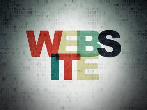 Web development concept: Website on Digital Paper background 스톡 일러스트