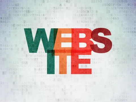 Web development concept: Website on Digital Paper background 库存插图