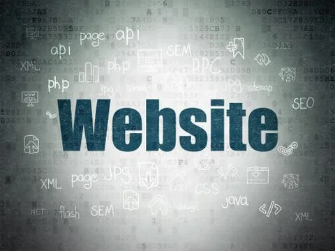 Web development concept: Website on Digital Data Paper background Stock Illustration