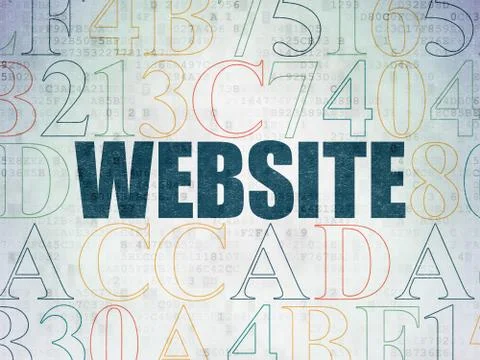 Web development concept: Website on Digital Data Paper background Stock Illustration