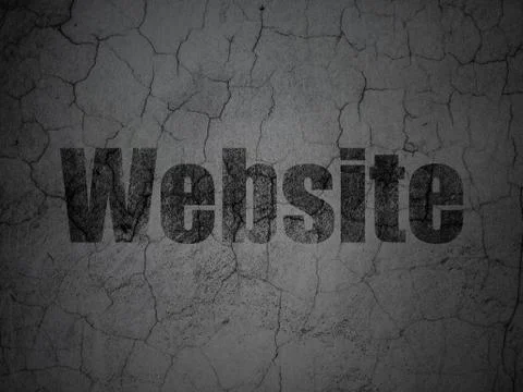 Web development concept: Website on grunge wall background Stock Illustration