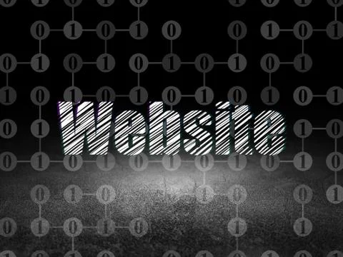 Web development concept: Website in grunge dark room Stockillustratie