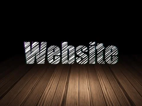 Web development concept: Website in grunge dark room Stock Illustration