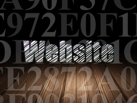 Web development concept: Website in grunge dark room Stockillustratie