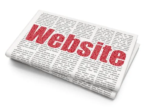 Web development concept: Website on Newspaper background Illustrazione stock