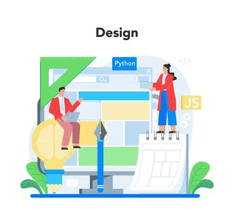 Web development concept. Website optimization and web page interface Stock-Illustration