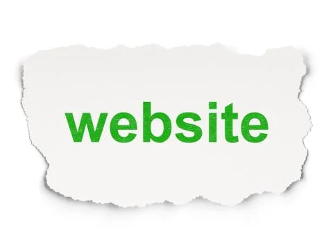 Web development concept: Website on Paper background Stock Illustration