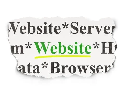 Web development concept: Website on Paper background 스톡 일러스트