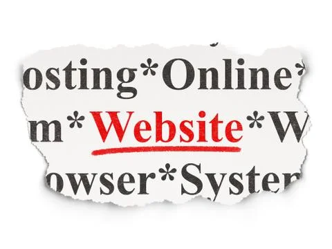 Web development concept: Website on Paper background 스톡 일러스트