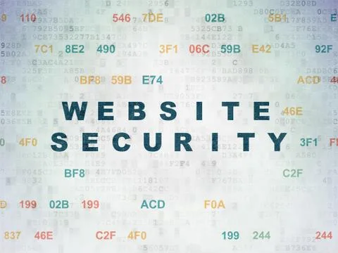 Web development concept: Website Security on Digital Paper background 库存插图