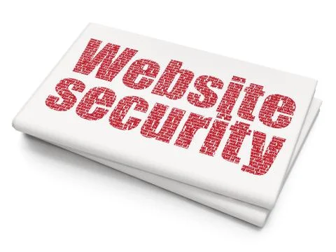 Web development concept: Website Security on Blank Newspaper background Ilustración de archivo