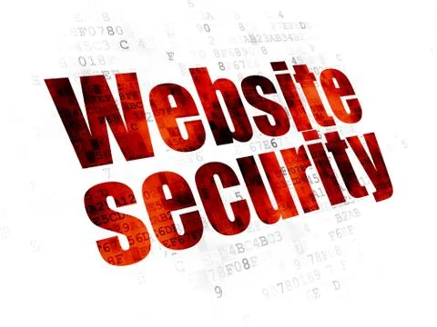 Web development concept: Website Security on Digital background Stock Illustration