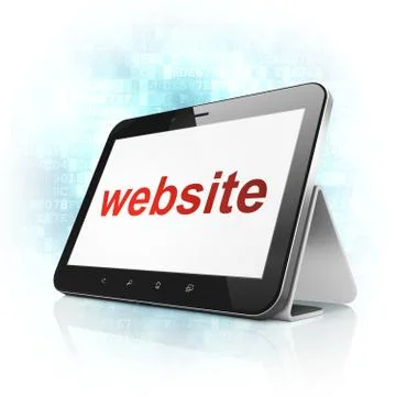 Web development concept: Website on tablet pc computer Illustrazione stock