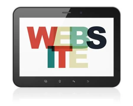 Web development concept: Website on Tablet Computer display 스톡 일러스트