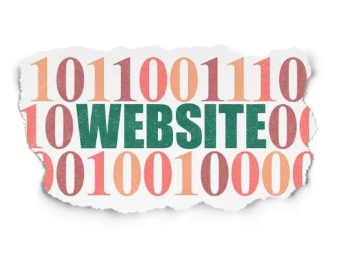 Web development concept: Website on Torn Paper background Illustrazione stock