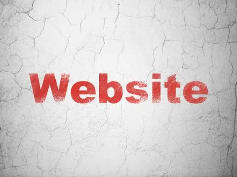 Web development concept: Website on wall background Stock Illustration