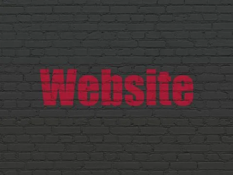 Web development concept: Website on wall background Stock-Illustration