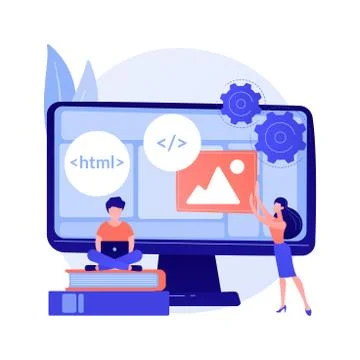 Web development courses vector concept metaphor 스톡 일러스트